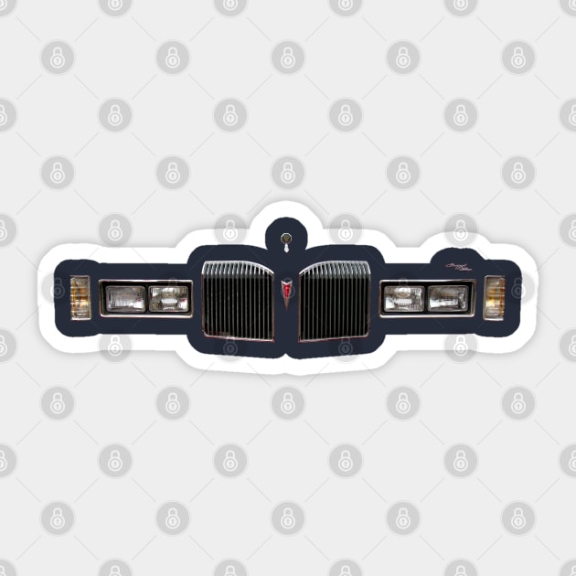 Pontiac Grand Prix 1970s classic car minimalist grille Sticker by soitwouldseem